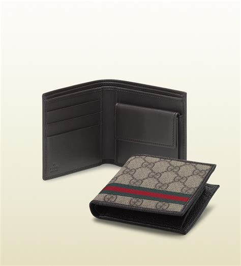 gucci wallet with coin pocket|gucci card wallet men's.